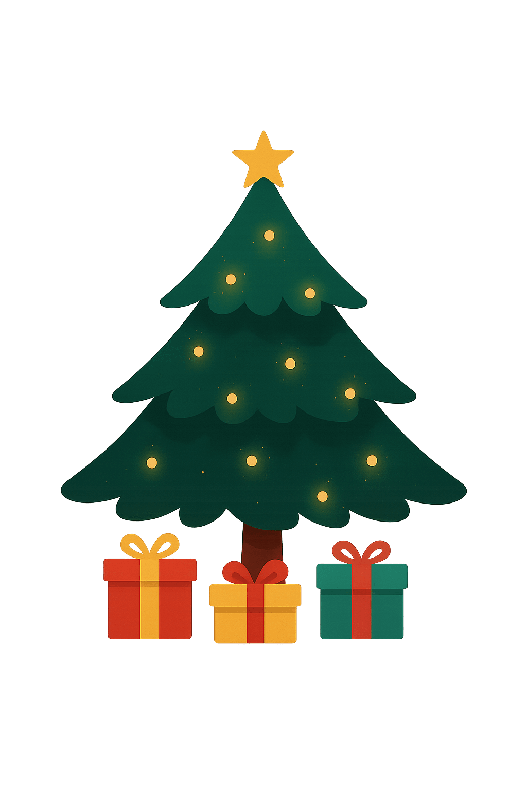 Árbol de Navidad decorado con regalos - TreeRoute organiza intercambios de amigo invisible online